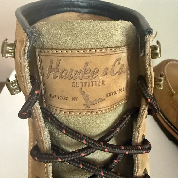 Hawke & Co Harrison Leather Work Boot Tan Brown Water Resistant Lace-Up Men's 11 - Picture 5 of 11